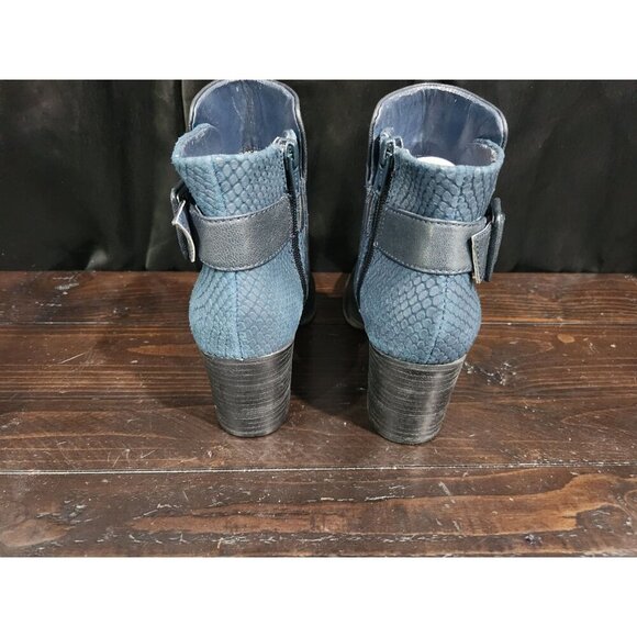 Seychelles Reunited Blue Leather Ankle Zip Booties/Sz. 6 - Picture 6 of 8